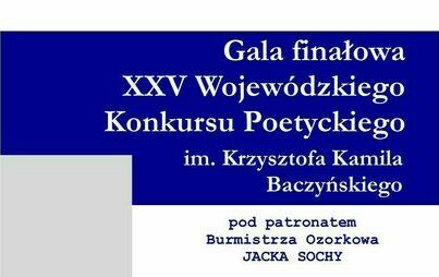 Zdjęcie do Gala finałowa XXV Wojew&oacute;dzkiego Konkursu Poetyckiego